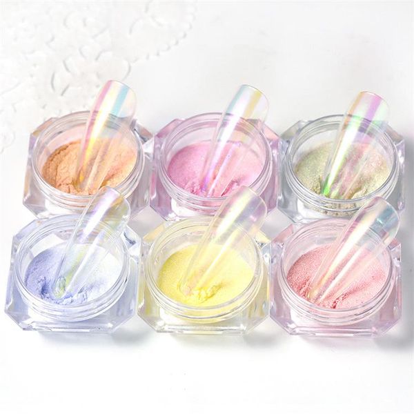 

nail glitter holographic polish powder aurora magic mirror pigment dust for art decoration manicure accessories, Silver;gold