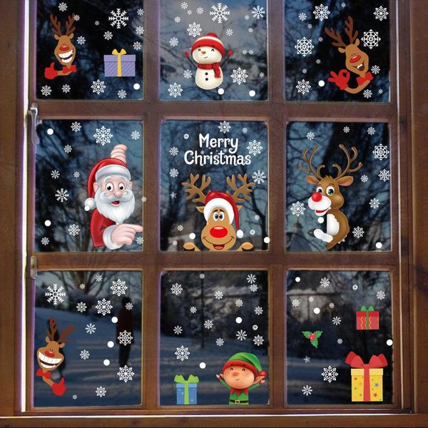 

wall stickers christmas home window glass decorations