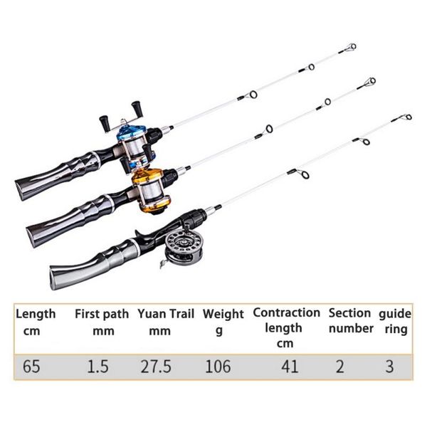 

winter ice fishing rod rotating fiberglass hand ultra light detachable boat rods