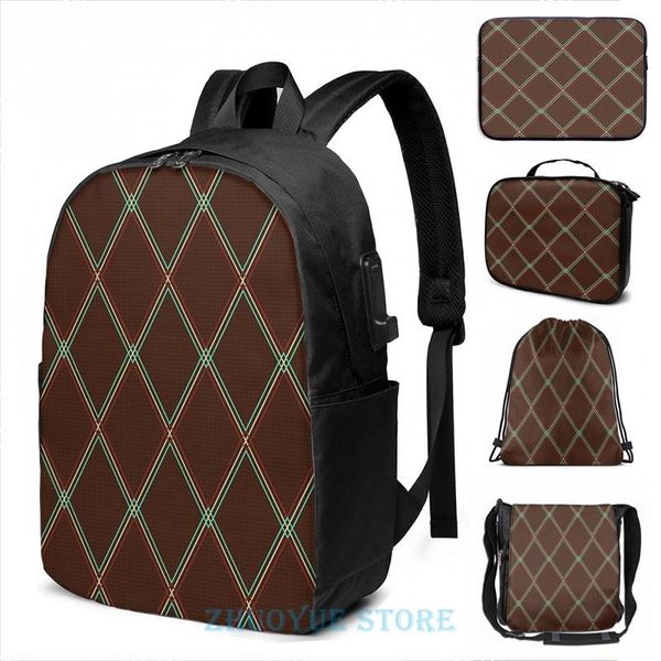 

backpack graphic print vox-style vintage grill cloth usb charge men school bags women cosmetic bag travel laptop