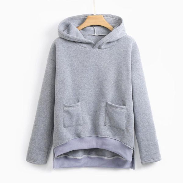 

women's hoodies & sweatshirts 2021 women autumn long sleeve pockets patchwork sweatshirt hooded pullover blouse#4o19, Black