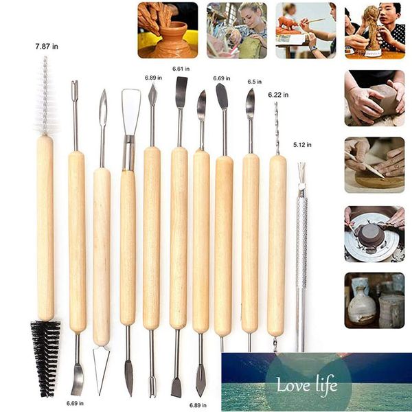 1 conjunto clay sculpting kit punho de madeira faca esculpida para escultor de cera cerâmica cerâmica pimentão modelar argila macia fazer ferramentas preço de fábrica especialista design