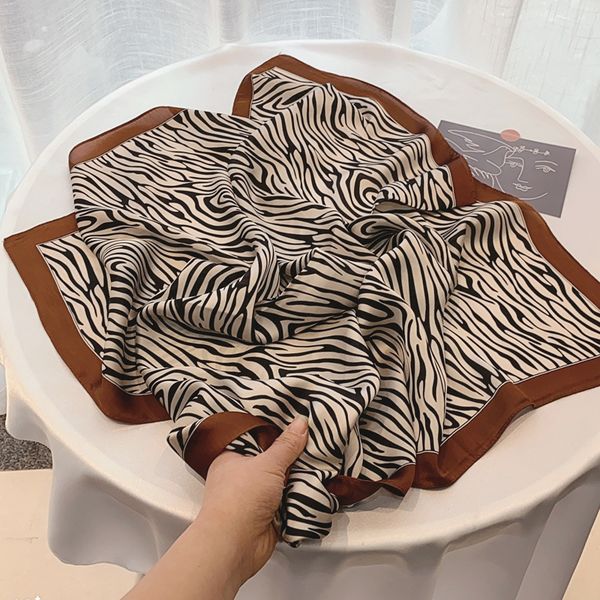 

2020 silk hair scarf women foulard neck wrap square kerchief soft bandana lady head brand 70*70cm scarves hijab pashmina, Blue;gray