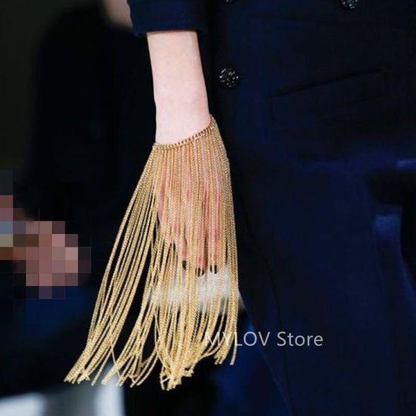 

link, chain style fashion tassel hand jewelry bracelet link chains, Black