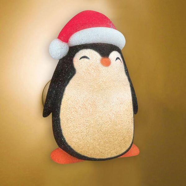 Lâmpada cobre sombras pinguins pingshade porta de natal pendurado snowman rua tg