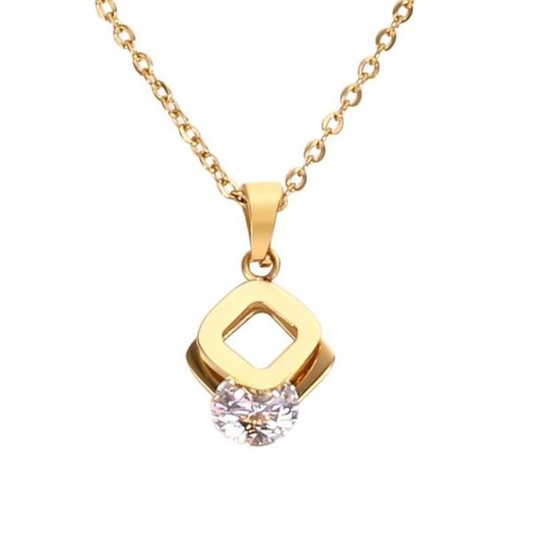 

chains stainless steel delicate gold minimalist women 2021 fashion trend zircon stone necklace jewelry gift for him with chain, Silver