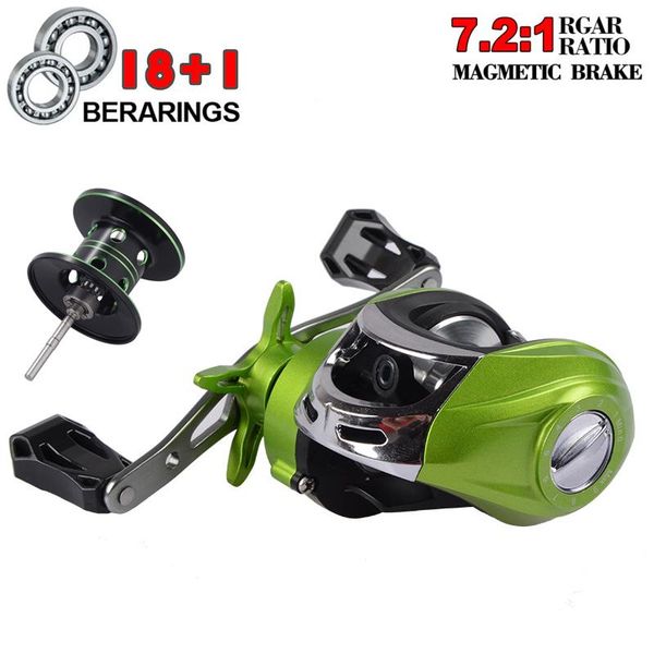

17+1bb baitcasting reel 7.1:1 high speed fishing 8kg max drag left right hand reinforced reels