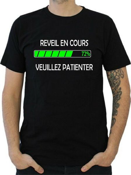 

mens t-shirt wake up underway please wait, White;black