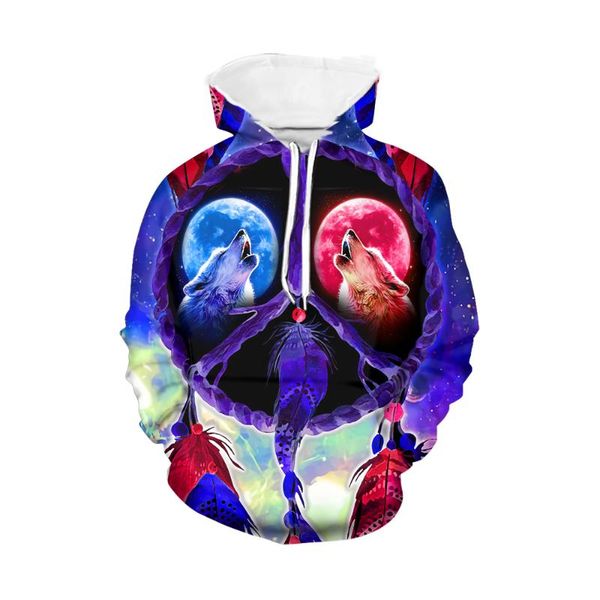 

men's hoodies & sweatshirts noisydesigns plus size s-6xl wolf cool autumnÂ winter sweatshirtsÂ hoodedÂ pocket pulloverÂ top, Black