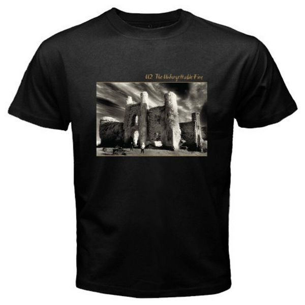 

New U2 The Unforgettable Fire Logo Men's Black T-Shirt Size S-3XL, White;black