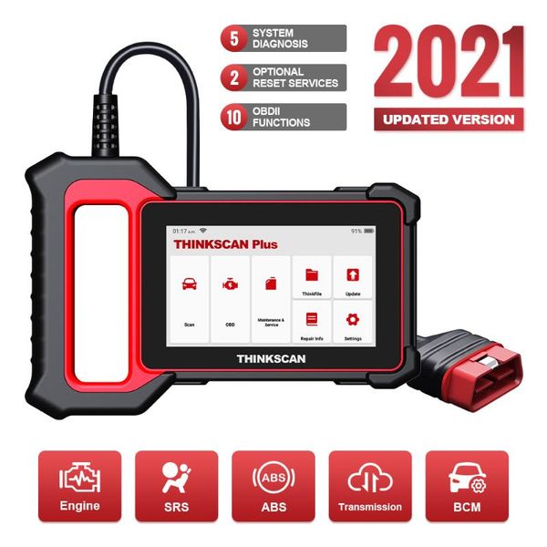 

code readers & scan tools thinkcar thinkscan plus s4 diy obd 2 car diagnostic tool abs/srs/ecm/tcm/bcm system opition resets obd2 reader