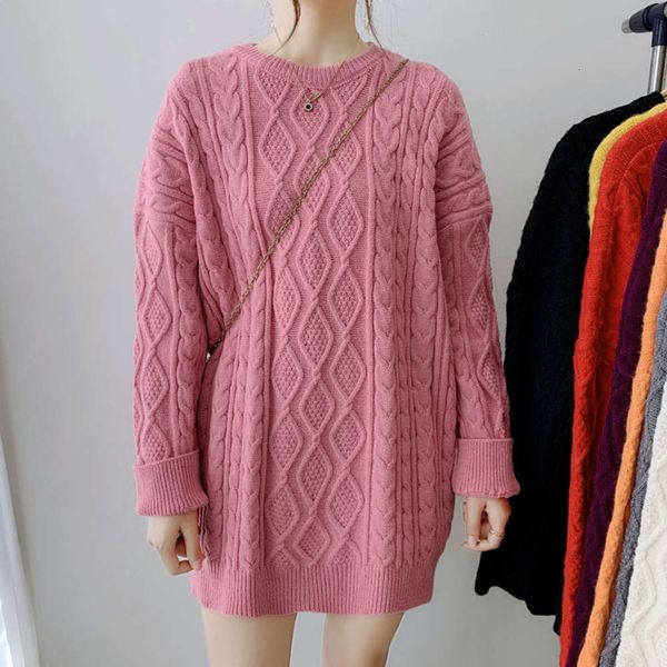 

women's sweaters sweaterssize sweater korean fashion loose large version lazy hemp sleeve medium length women's spring and autumn, White;black