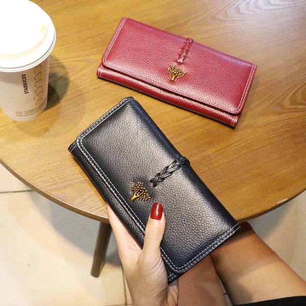 

wallets 2021 women's wallet short fashion handbag large capacity multi-functional long style, Red;black