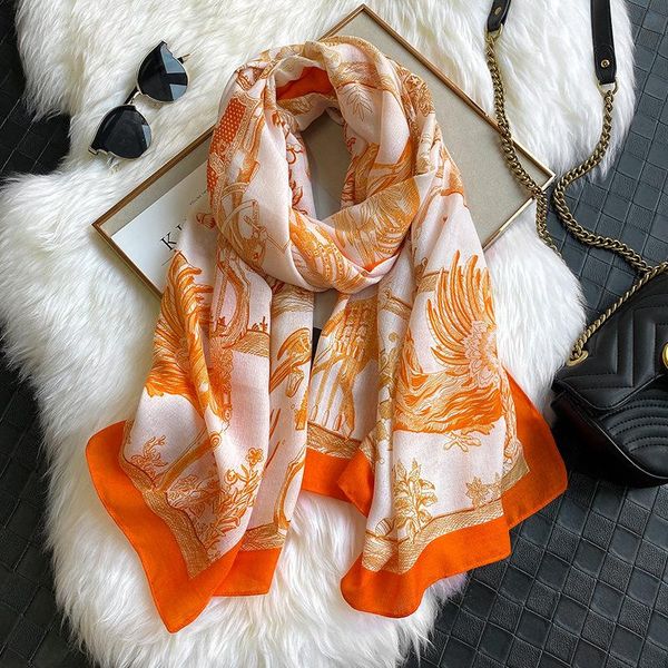 

scarves european and american autumn carriage beach towel fashion sunscreen shawl print warm women winter cotton, Blue;gray