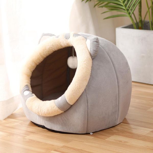 

cat beds & furniture cute cartoon bed removable washable puppy house comforable breathable pet suitable for small dog