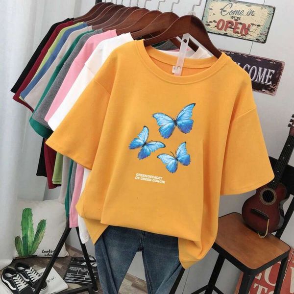 

women's t-shirt summer wear short sleeve female student korean fashion printed 2ac3, White