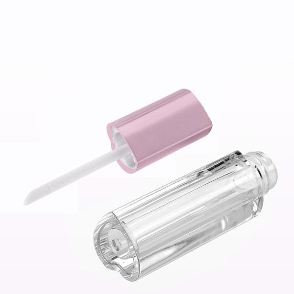 

5ml clear heart lip gloss tube bottles empty glaze refillable container with wand cosmetics storage & jars