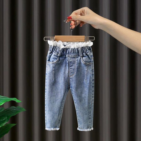 

jeans 2021 autumn arrival girls fashion denim kids korean design, Blue