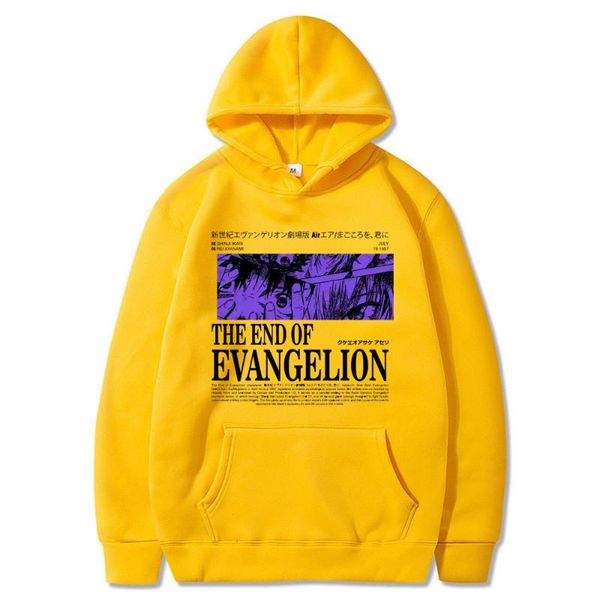 

men's hoodies & sweatshirts anime ayanami rei print sweatshirt man autumn fleece hoody fashion pocket clothes casual swetshirt men wome, Black