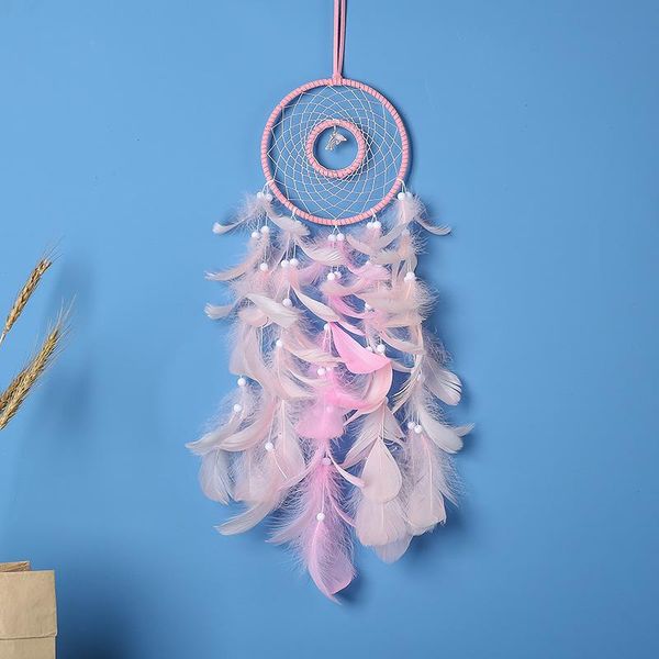 

decorative objects & figurines baby pink dream catcher home decoration wall hanging decor love gift nursery ornament kids girls dreamcatcher