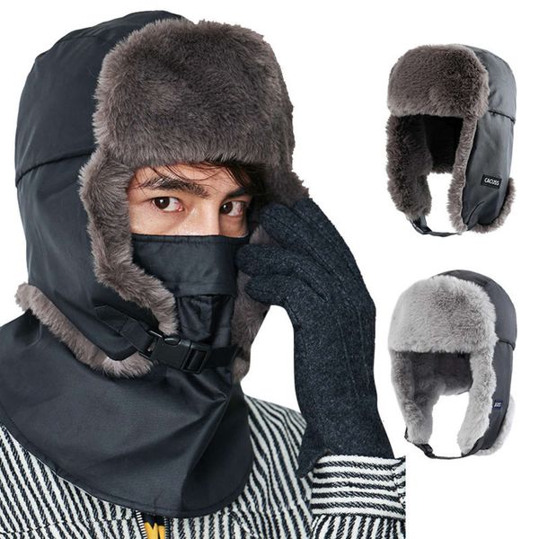 

lei feng hat women's autumn and winter men's thickened warm ear cover face leisure outdoor cycling hat, Blue;gray