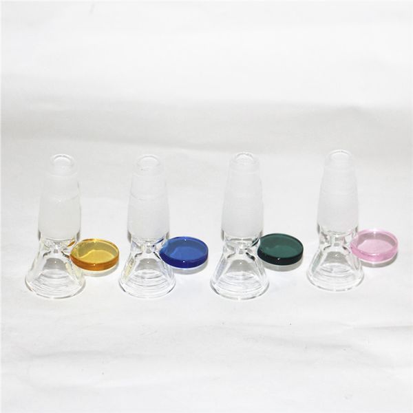 Wasserpfeifengriff 14 mm 18 mm Bongschale aus Glas 2 in 1 Größe mit Stiel für Bongs-Rauchschalen