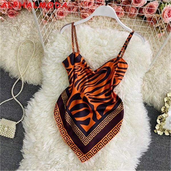 

retro style halter scarf women tanks backless printed crop summer trendy sling vest printing camis, White