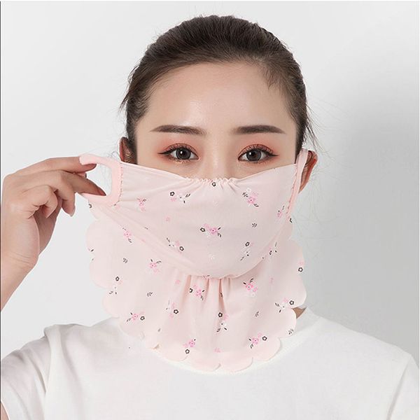 

thin breathable sunscreen neck women's summer elastic lace outdoor riding shade easy to wash mask