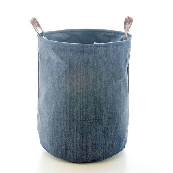 

hanging baskets home storage display box denim case folding collecting basket