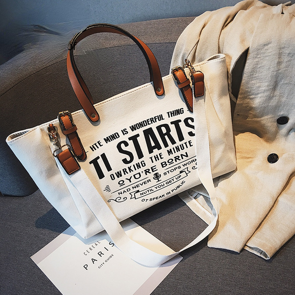 

2021 casual ladies solid color shoulder bag fashion women canvas handbag large capacity tote bag