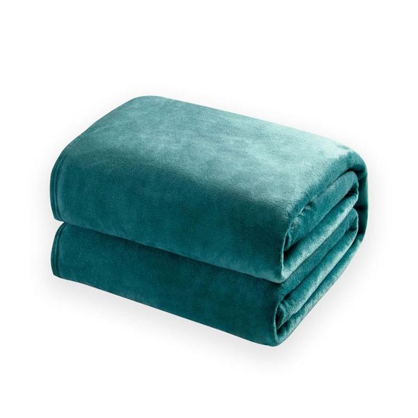 

blankets double-sided soft warm fleece plaid living room bedroom air conditioning bed blanket for sofa mantas bedcover