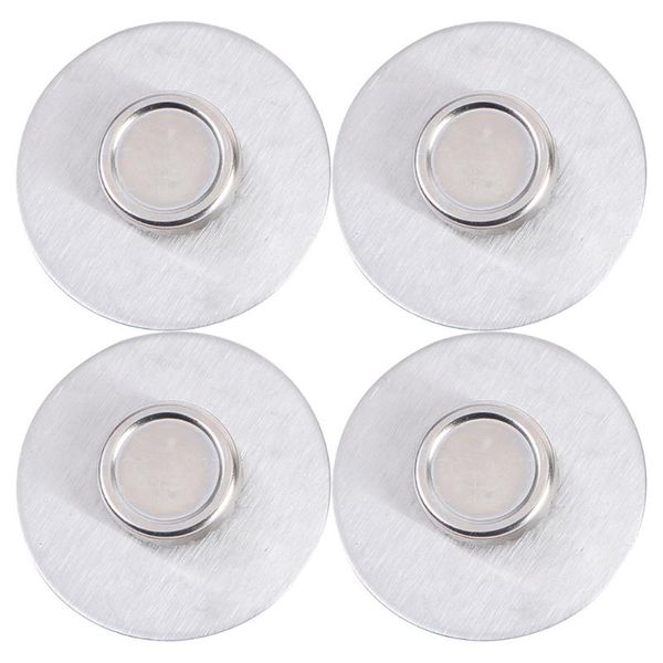 

soap dishes 4pcs creative magnetic holders bathroom wall hanging (silver)