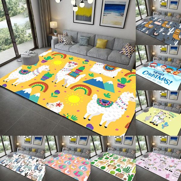 

carpets llama alpaca area rugs funny animal carpet for living room doormat non slip absorbent floor mat yoga rug kids play