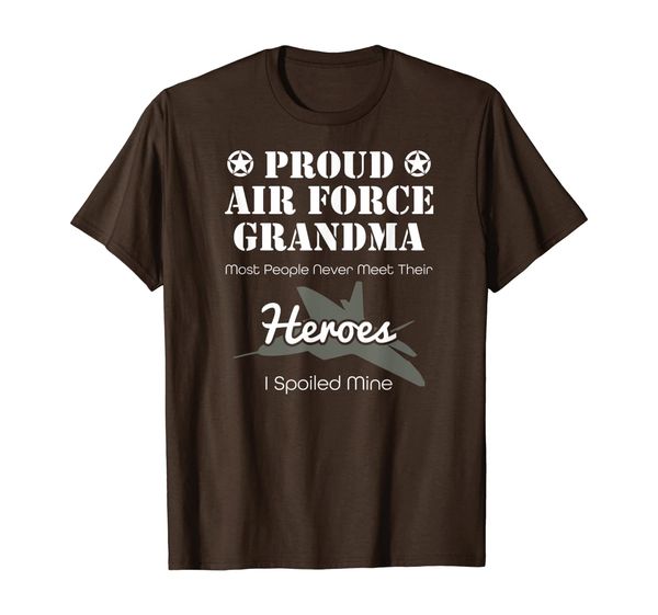 

proud air force grandma t-shirt, White;black