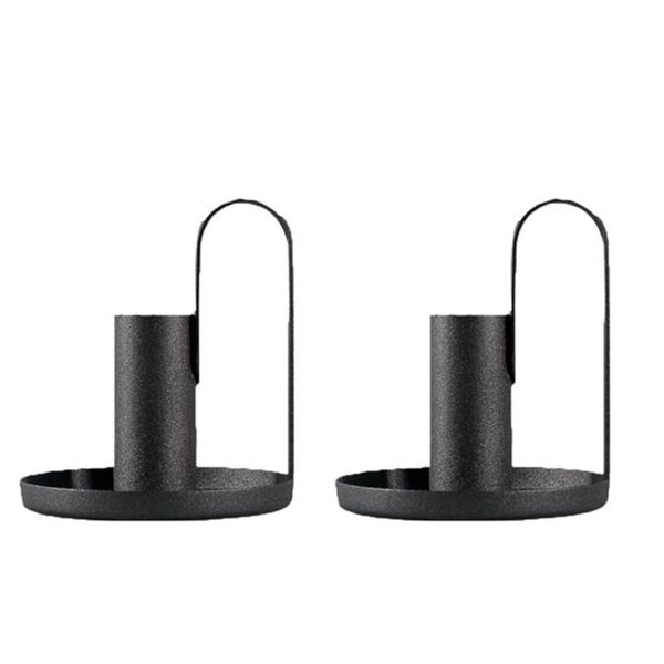 

candle holders 2pcs candlestick taper holder retro iron vintage candelabra stand candlelight dinner party kitchen home decor