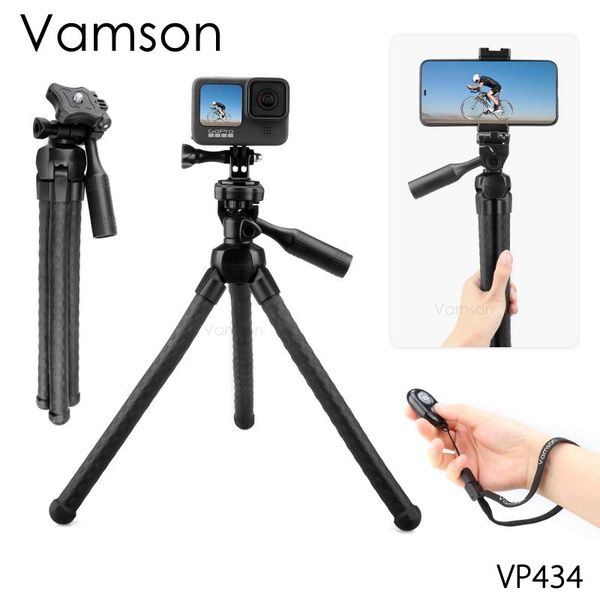 

vamson with handle ocs flexible tripod for video recording selfie outdoor live broadcast smartphone vp434 tripods