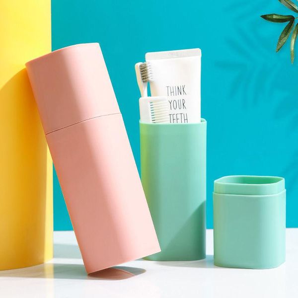 

storage bottles & jars [dental case] travel portable washing cup creative toothpaste toothbrush box lovely couples set