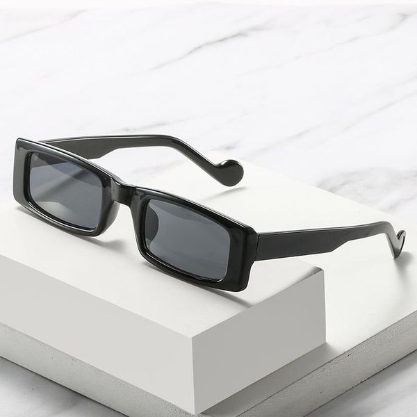 

sunglasses 2021 fashion personality small frame square trend wild women street driving glasses men, White;black
