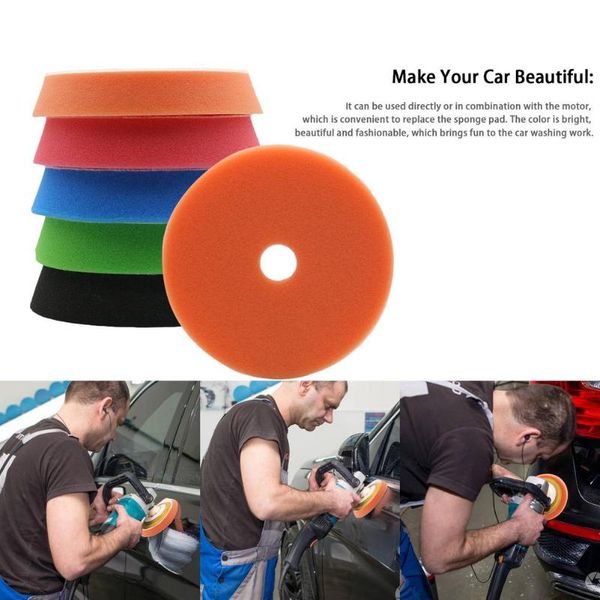 

car sponge polishing pad kit 5 pieces buffing set auto waxing beauty tool buffer
