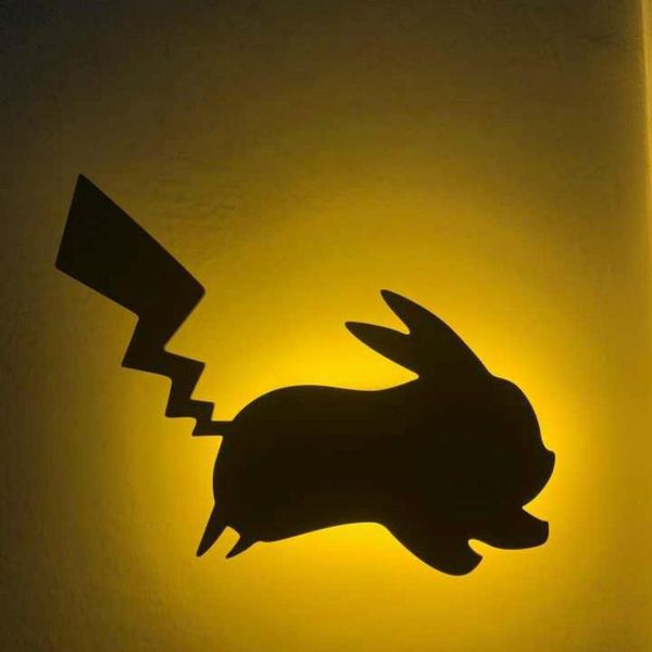 

night lights led light cat lamp animal wall battery source nightlight for living room bedroom loft lighting deco 5w