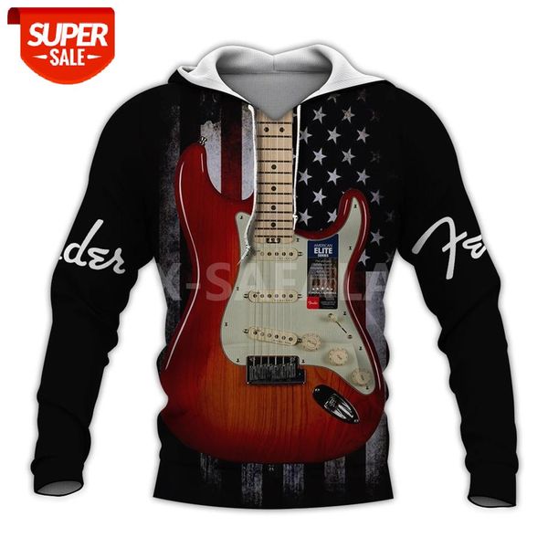 

beautiful electric guitar 3d all print size xs-7xl hoodie man women harajuku outwear zipper pullover sweatshirt casual #or13, Black