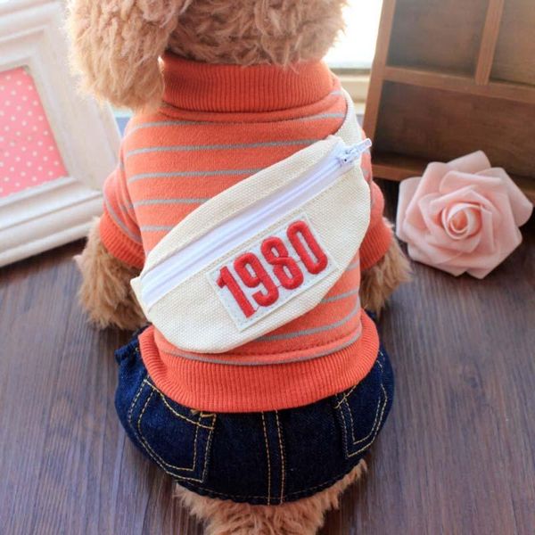 

dog apparel pet clothing small backpack poodle bichon teddy clothes spring autumn winter four-legged