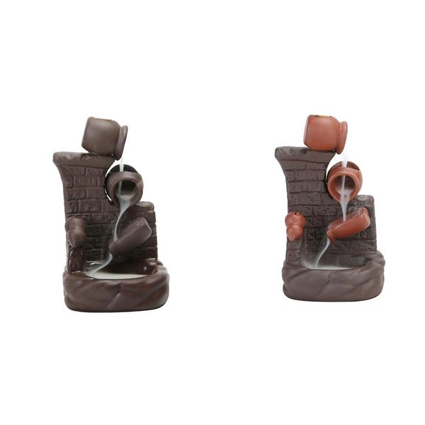 

incense holder flow backflow ceramic tower burner statue figurine crafts fragrance lamps