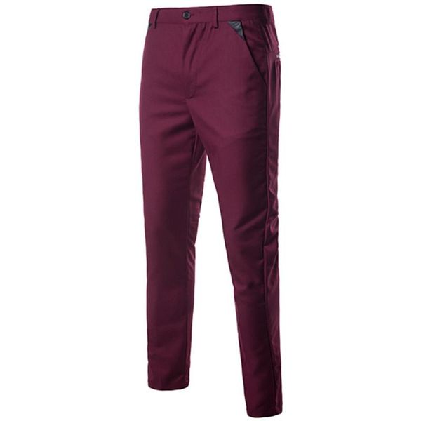 

fashion men's solid color casual pants / suit trousers, Black