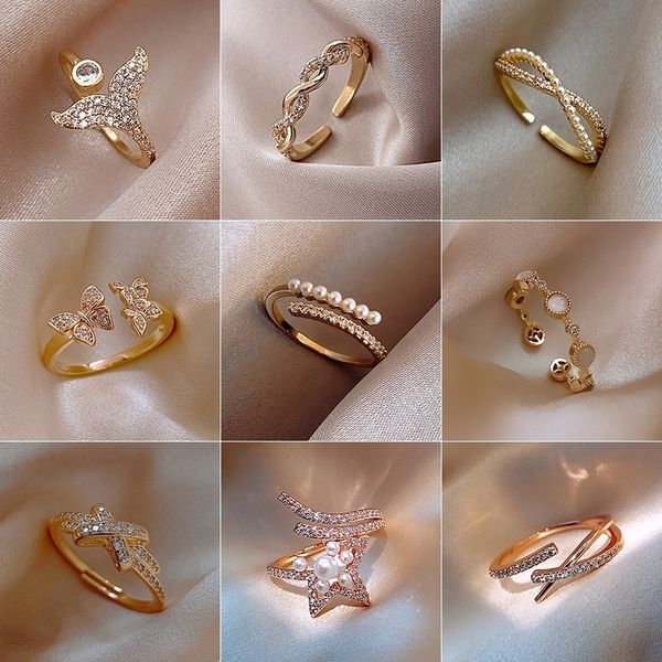 

cQS inschao twist ringadjustable joint index finger simple fashion personalized woven band rings mahua open net red female, Silver