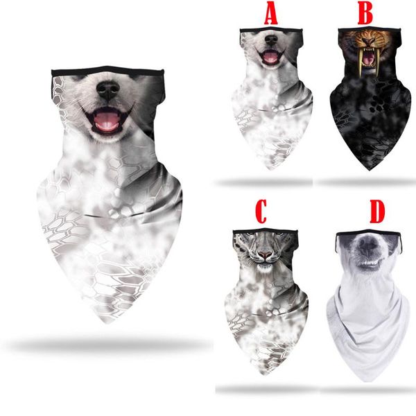 

scarves usa facemaske reusable bandana outdoor sunscreen bib funny printing multi-functional sports scarf silk mouth, Blue;gray