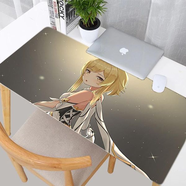 

mouse pads & wrist rests genshinÂ impact ped gaming pad gamer girl lumine carpet cute deskmat mause anime mats table pc xxl computer des