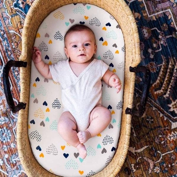 

bedding sets fashionable baby printed cradle bed sheet nursing table changeable cover suitable for multi-sizeprinted elastic detachable