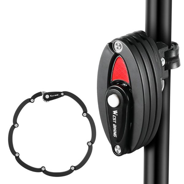 

bike locks west biking bicycle password lock folding chains cycling equipment