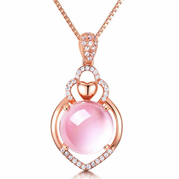 

lockets fashion luxury rose gold necklace pendants crystal embellishment charm women party gifts fitting fine jewelry packaging, Silver